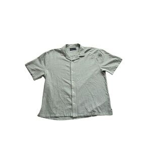 Abercrombie and Fitch Men's M Sage Green Seersucker Short Sleeve Shirt